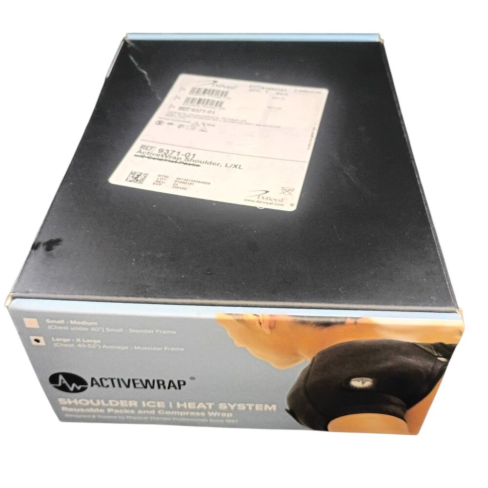 NIB ActiveWrap Adjustable Shoulder Brace for Stabilization, Black, L-XL, CE - Picture 6 of 8